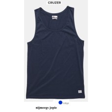 singlet Vintage, model cruzer, kleur indigo