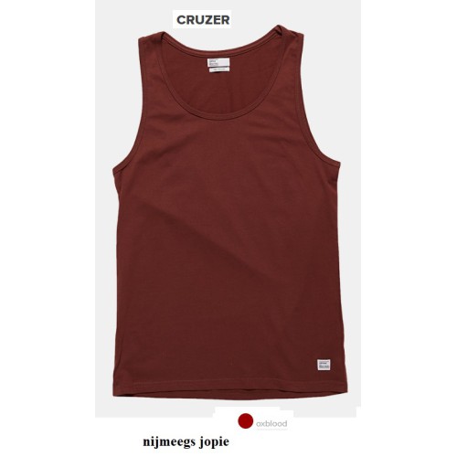 singlet Vintage, model cruzer, kleur ox red