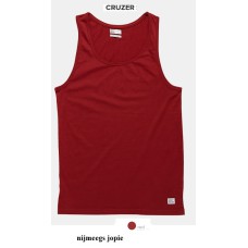 singlet Vintage, model cruzer, kleur rood