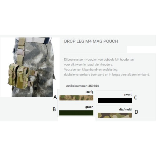 Drop leg M4 mag pouch, dijbeen tas