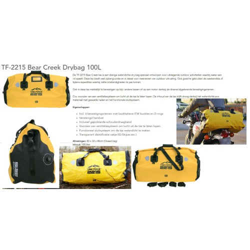 drybag 100 liter tas, bear Creek