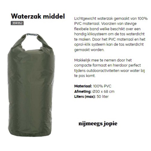 drybag drysack, 50 liter, waterdichte zak