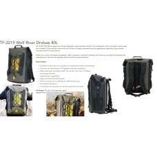 drybag 40 liter rugzak, wolf