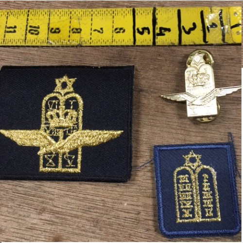 luchtmacht embleem geestelijke  vogel met 10 geboden, set 3 stuks