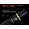 fenix uc35 v2.0 oplaadbare led-zaklamp, max 1000 lumen