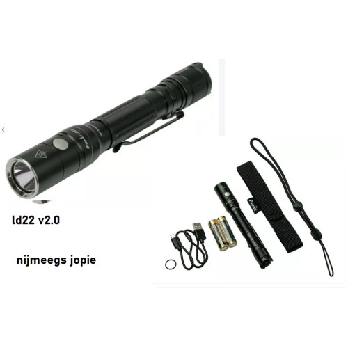 fenix LD22 V2.0, zaklamp, penlightmodel, incl oplaadbare batterij, max 800 lumen