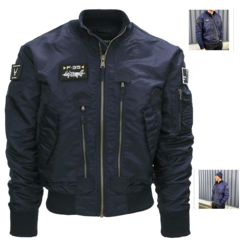 Flight jacket, blauw F-35, zomerjas fostex 