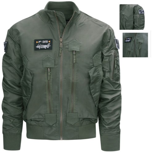 Flight jacket, groen F-35, zomerjas fostex groen