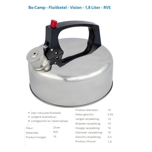 fluitketel 1,8 liter Vision Bo-camp