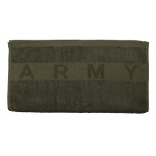 handdoek, nieuw, namaak leger, kleur ldonker groen, met Army