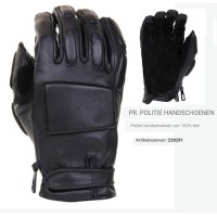 handschoen met verstevigd stuk leer, police gloves