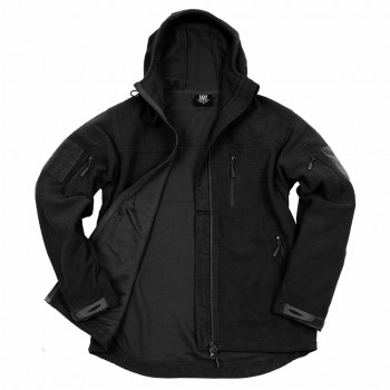 hexagon fleece vest, zwart