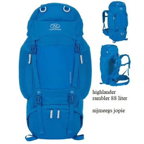 rugzak Rambler 88 liter, kleur: licht blauw