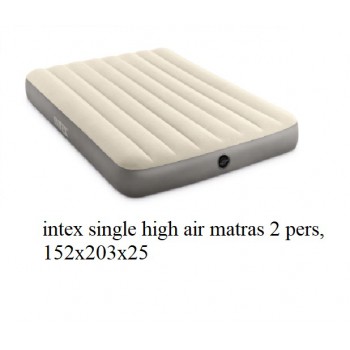 luchtbed velours, Intex single air high matras 2pers