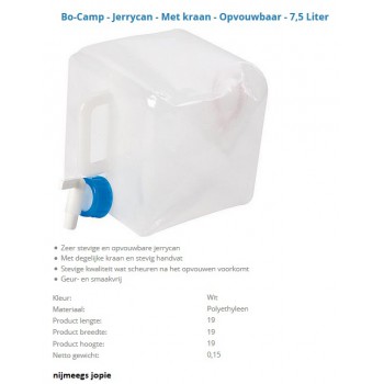 jerrycan opvouwbaar 7,5 liter Bo-camp