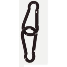 Karabijnhaak klein, groen of zwart, per 2, formaat 5 mm