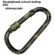 karabijn haak, met schroefsluiting, set 2 stuks, 8mm