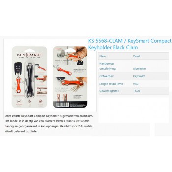Keysmart compact metaal, sleutelhouder