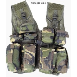 kinder tactical vest, groen gecamoufleerd