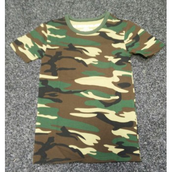 kinder t-shirt woodland camouflage
