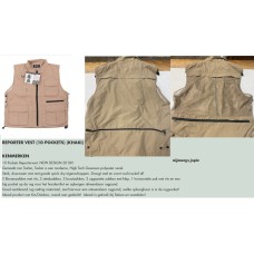 bodywarmer khaky nylon met gaas op de rug