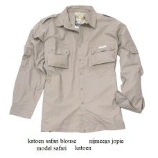 blouse katoen, model safari, maat XL
