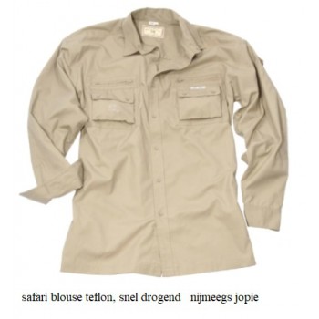 blouse teflon khaky snel drogend, maat XL