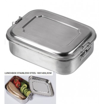 lunchbox metaal, RVS, zeer mooie degelijke uitvoering