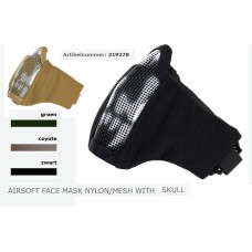 airsoft masker face mask, mesh skull