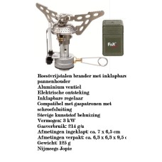 gasbrander inklapbaar met piezo ontsteking, max, voor schroefdraad gasbusjes