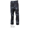 bdu broek, legerbroek met zijzaken, blauw camouflage