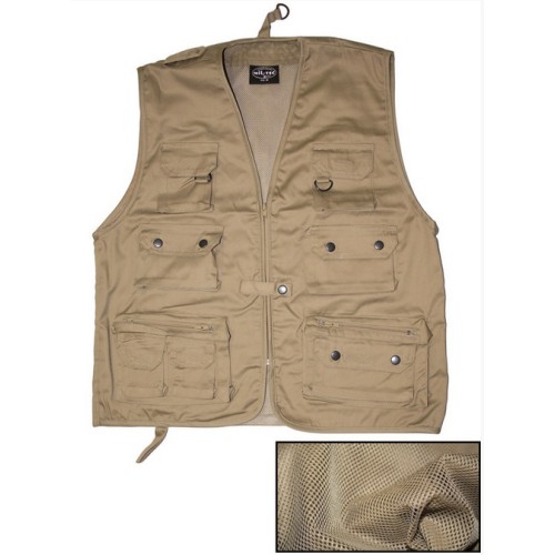 bodywarmer khaky zomer fishingvest