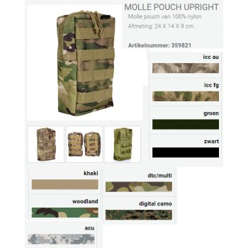 Molle pouch Upright tas 