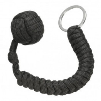metalen bal, in touw gerold met ring. zwart of groen
