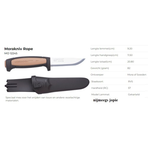 mora knive Ropen, gekarteld