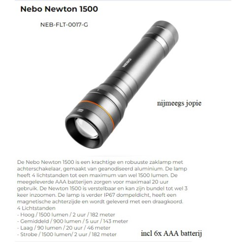 zaklamp nebo newton 1500