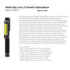 zaklamp nebo Big Larry 3, oplaadbaar