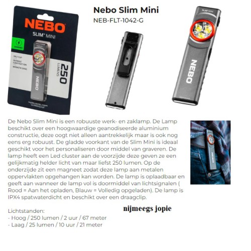 zaklamp nebo slim mini 250