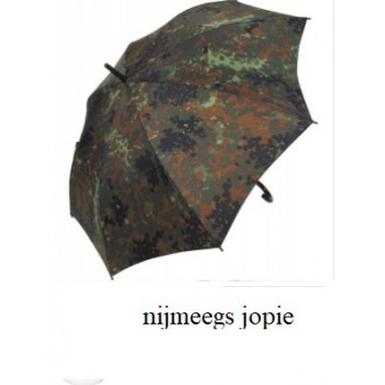 paraplu, groot, met gebogen handvat flecktarn