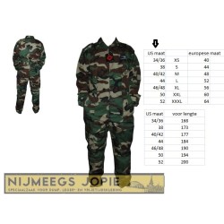 Piloten-overall groen camouflage, volwassen maten, zie info Piloten-overall groen camouflage, volwassen maten, zie info