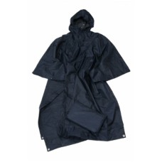 regenponcho blauw, zwaar materiaal