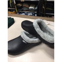 pvc tuinklomp effen kleur winterversie, met bontvoering
