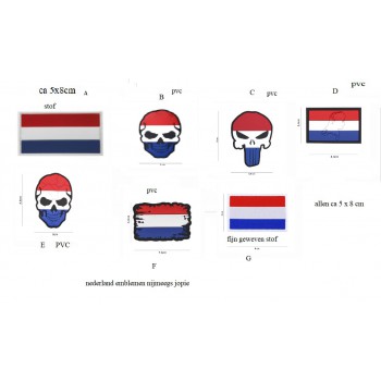 embleem nederlandse vlag nederland vintage PVC, nr F