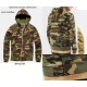 sweater hoodie met capuchon met rits, darkcamo of woodland camo, vintage redstone