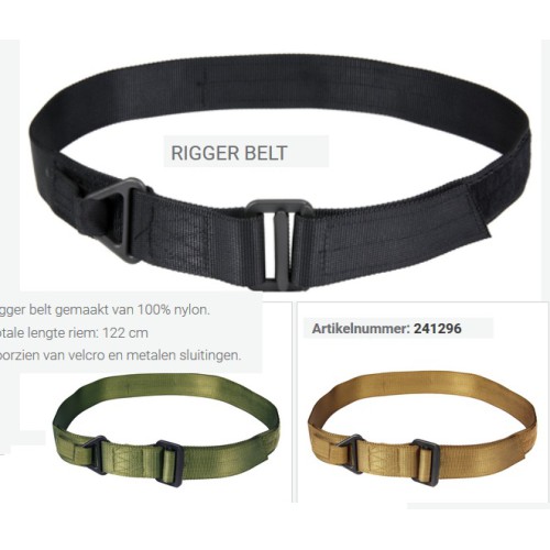 tactical rigger belt, met metalen gespen