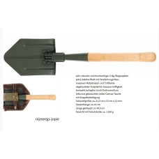 schep met houten steel, zeer stevig, inklapbaar
