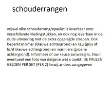 schouderepauletten info, rangonderscheiding