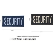 Embleem van stof security met velcro