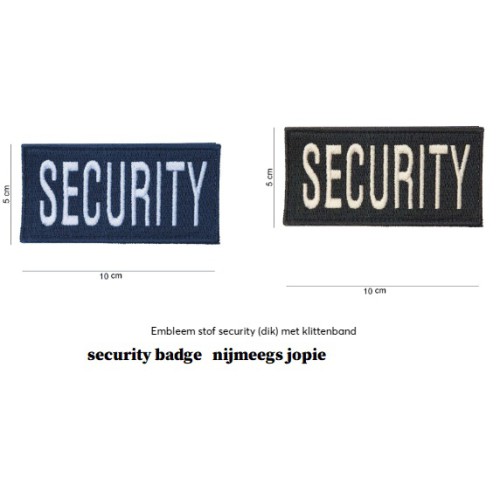 Embleem van stof security met velcro