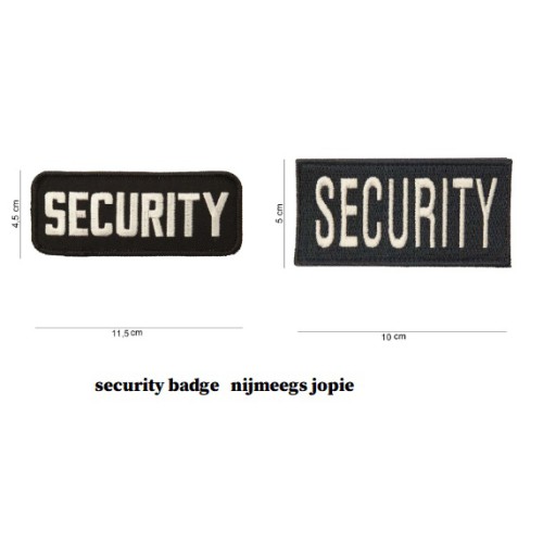 Embleem van stof security, zonder velcro